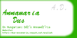 annamaria dus business card